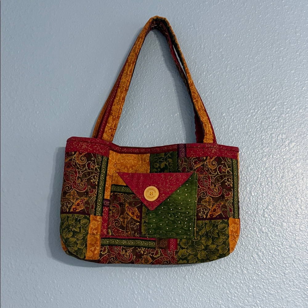 Patchwork Tote Bag - Handmade,Multicolor